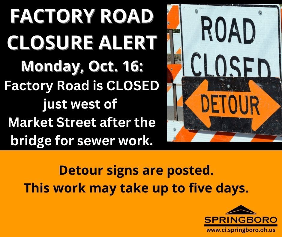 Road Closure Factory Road