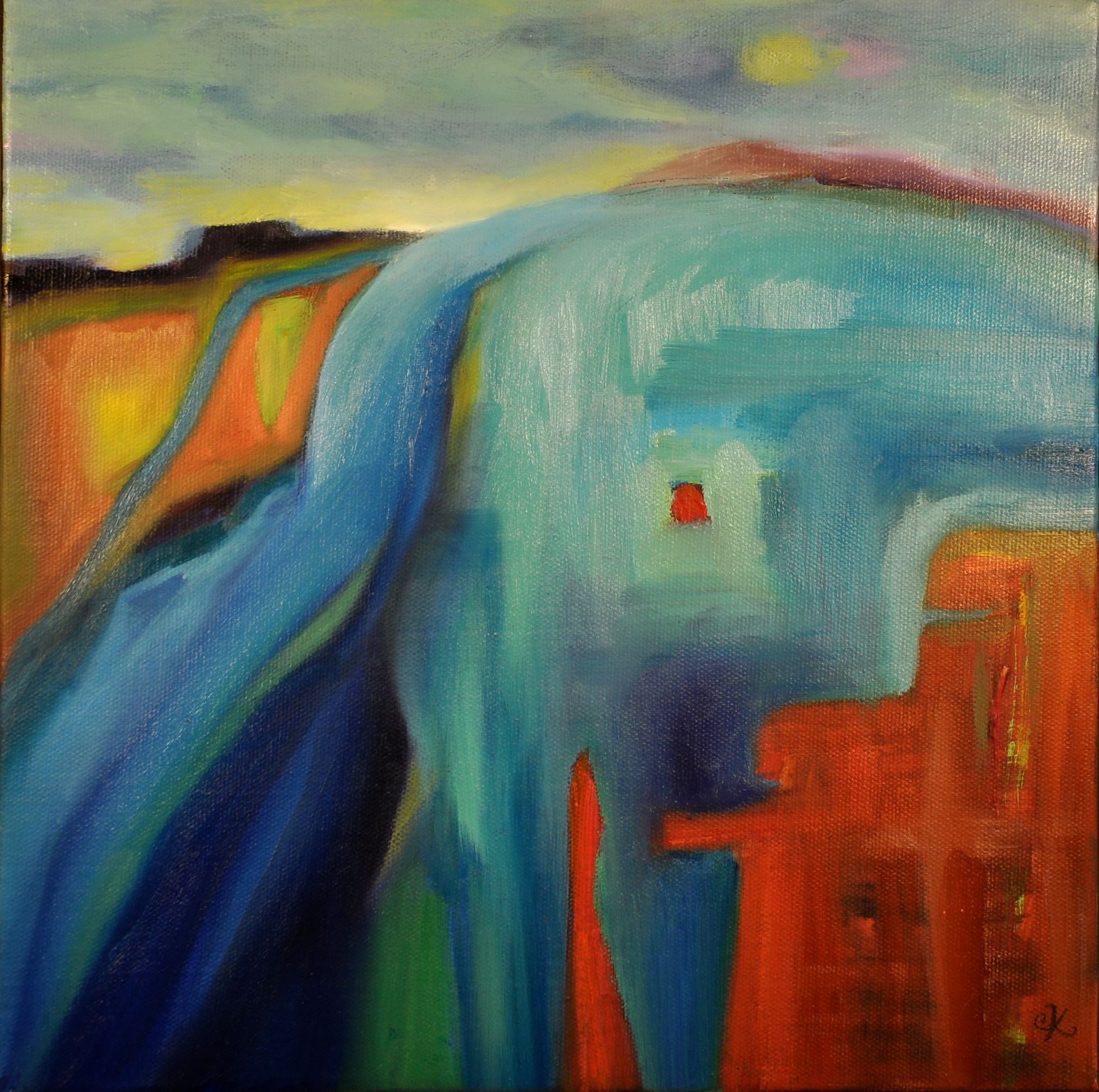 Water Study 2, oil, 12 by 12, C. Klinger photo